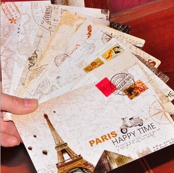 9 Pcs DIY a nostalgic postcard scenery Cards Greeting Cards
