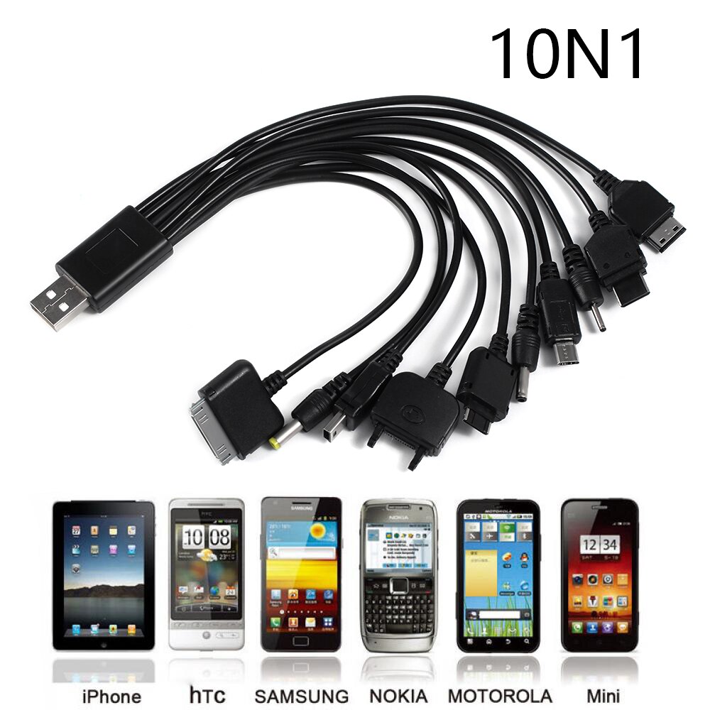 1PC 10 in 1 Lader USB Kabel voor iPod Motorola Nokia Samsung LG Sony Ericsson K750 Consumentenelektronica Data kabels