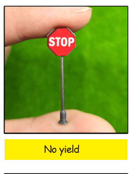 1PC HO Scale Traffic Signs Model Building Sand Table Accessories Micro Landscape Decor 1/87 Railroad Sign Игрушки: 1pc style4