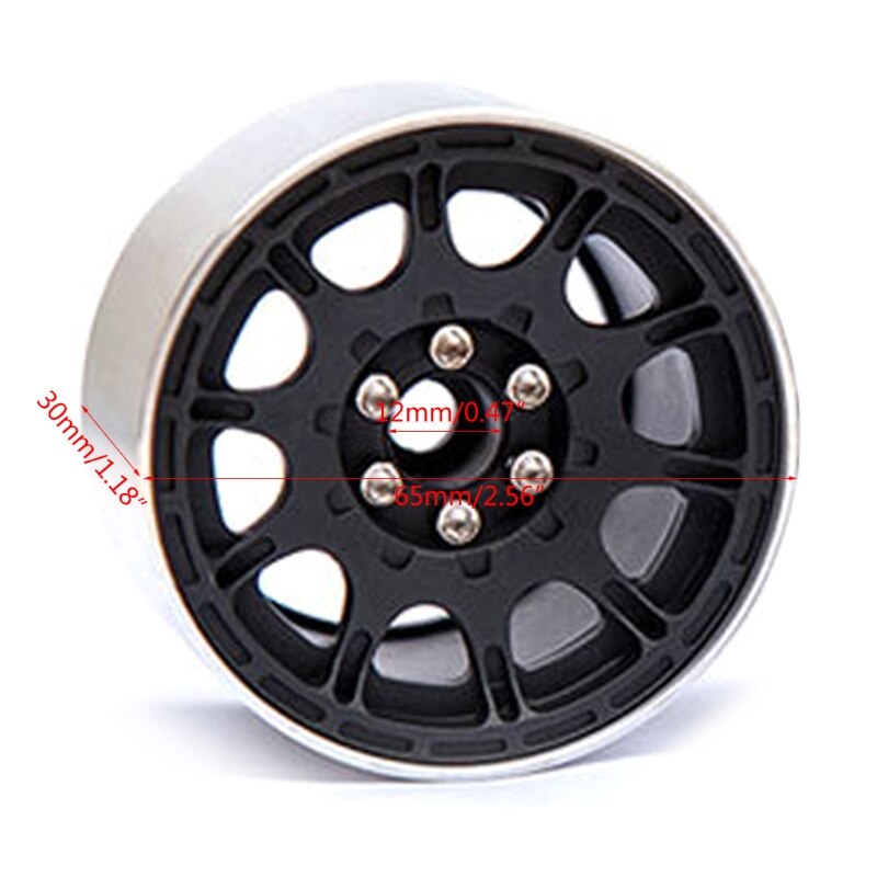 2.2 tommers metall beadlock hjulfelg til trx 4 90046 rr10 universell rc beltebil  p31b