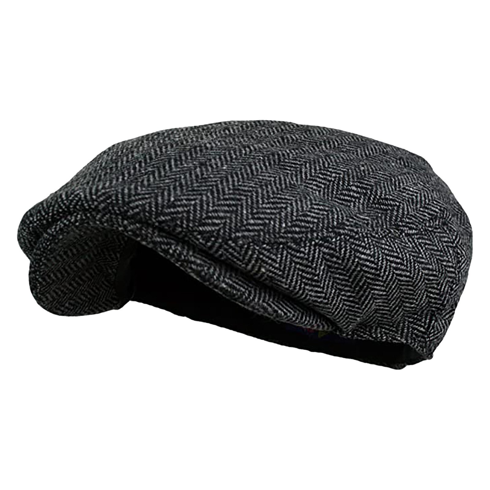 Autumn Winter Men Cap Hats Berets British Western Style Wool Advanced Flat Ivy Cap Classic Vintage Striped Beret Cap: A
