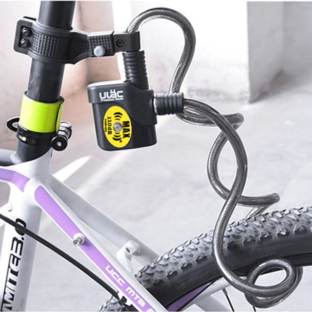 ULAC Bicycle Lock Bike Alarm Cable Mountain Bike Lock Wire AL3P 10*1200mm Bicycle Accessories Bicicleta Candado Bicicleta