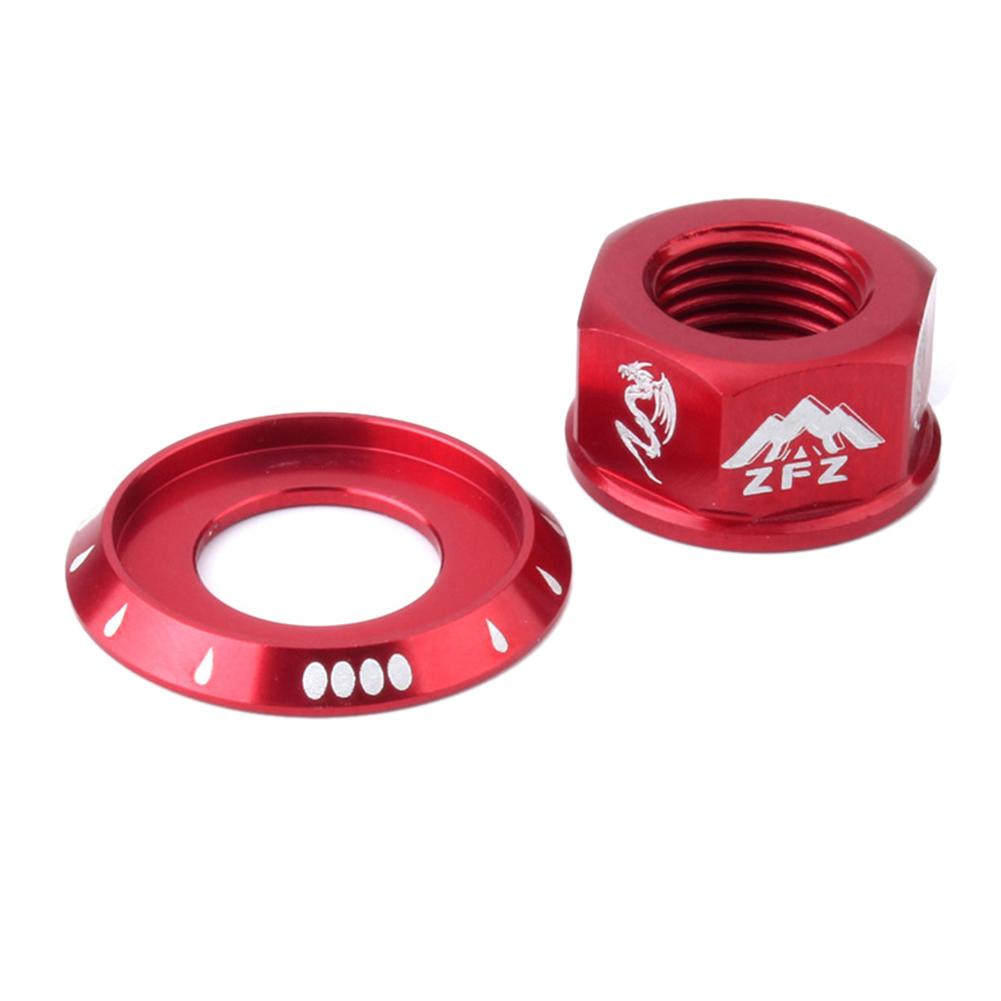 2 stuks Folding Fixed Gear Fiets Hub Noten Glanzende Kleur Voor Achter Drum Hub As Bevestiging Anti-slip Textuur m10 Moer Voor Firm