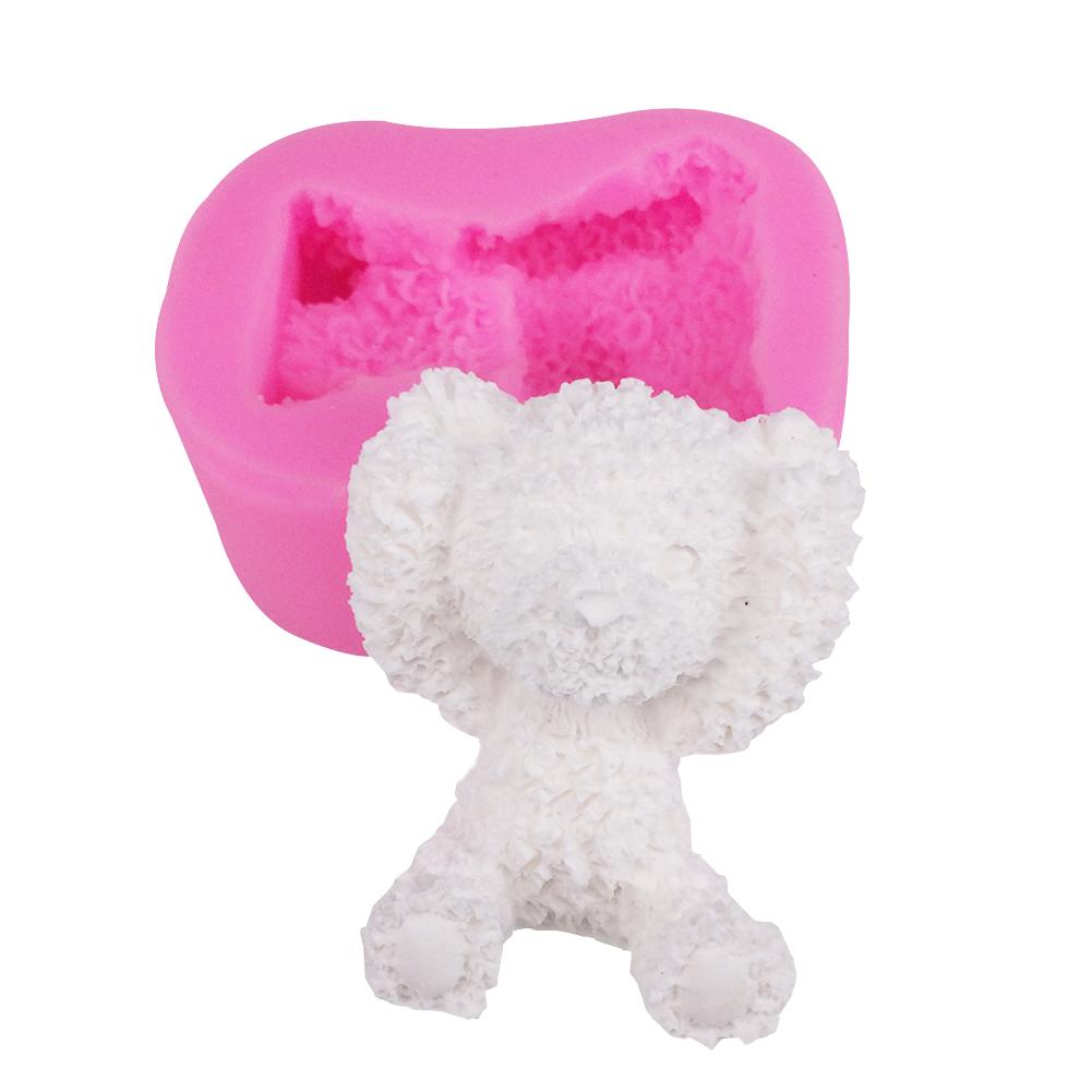 Ours gypse moule Silicone moule aromathérapie artisanat moules bricolage outils de cuisson pour chocolat gâteau Fondant bonbons