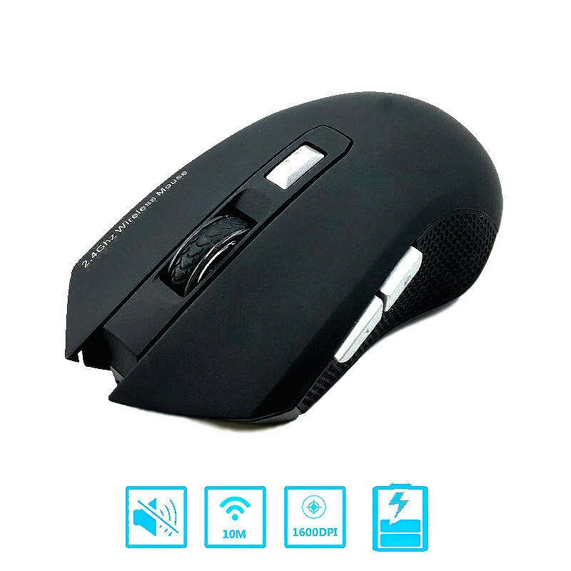 2.4G Charging Wireless 6D Mouse 1600DPI Slient Button Rechargeable Computer Gaming Wifi Mice gaming mouse