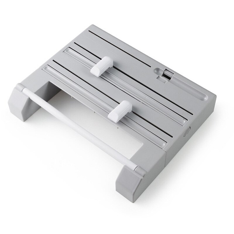 Wall Mounted Roll Distributor Wall Mounted For Multi-function Film Cutter Roll Tin Sheet Cling Film Wall Holder: Gray