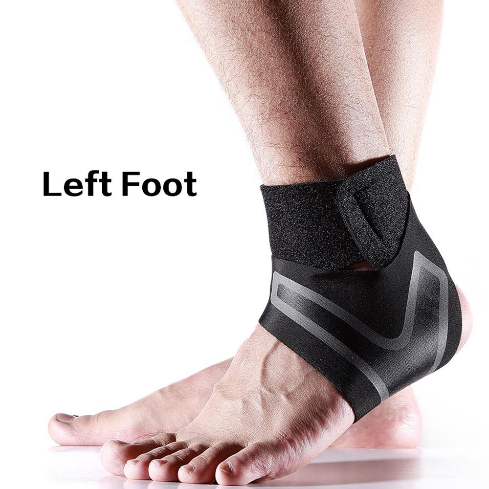 1 pc fitness esportes tornozelo cinta ginásio elástico tornozelo suporte engrenagem pé pesos envoltórios protetor pernas power weightlifting: 1 Piece Left / S