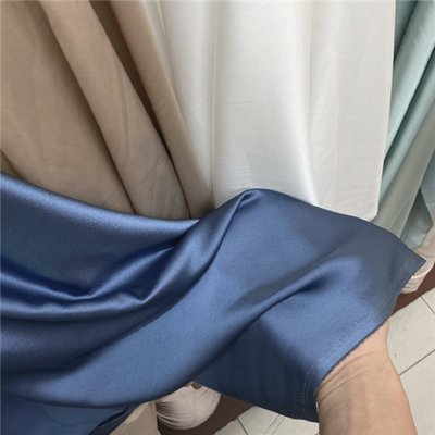 Tela de crepé de gasa de satén puro de alta gama, tela de satén sedoso para vestido, camisa, azul, negro, blanco, rojo, rosa, gris por metro: 150cmX2M / E2