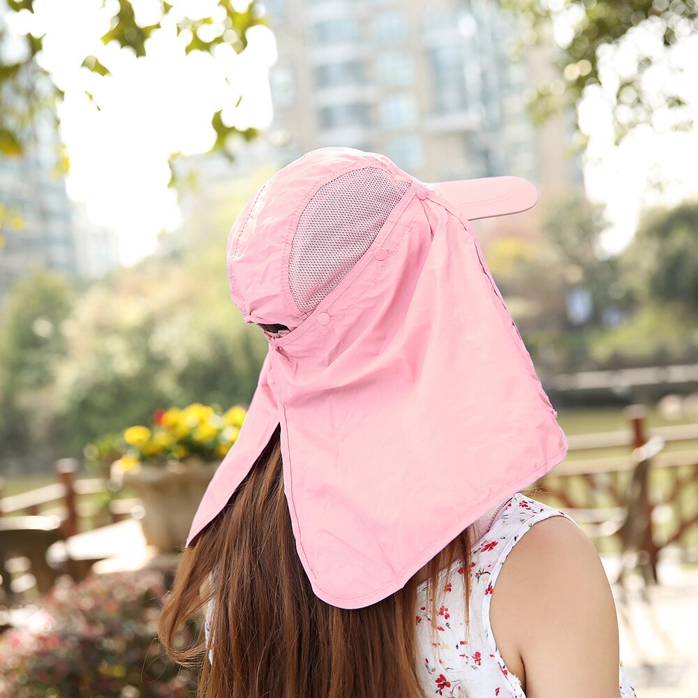 Zon Caps Flap Hoeden 360 Graden Solar Uv Bescherming Zonnehoed Zomer Mannen Vrouwen Zonneklep Cap Vouwen Verwisselbare Nek gezichtsmasker Hoofd