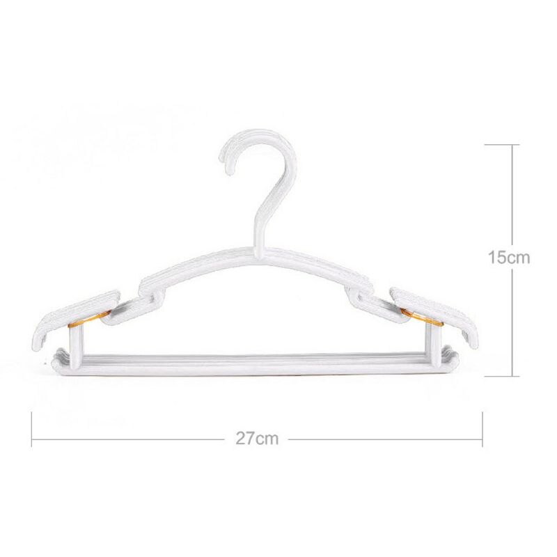10 Pack Wit Plastic Kwekerij Hangers Antislip Baby Kleerhangers Ruimtebesparend Buisvormige Hangers Voor Kids Kinderen Kleding F3ME