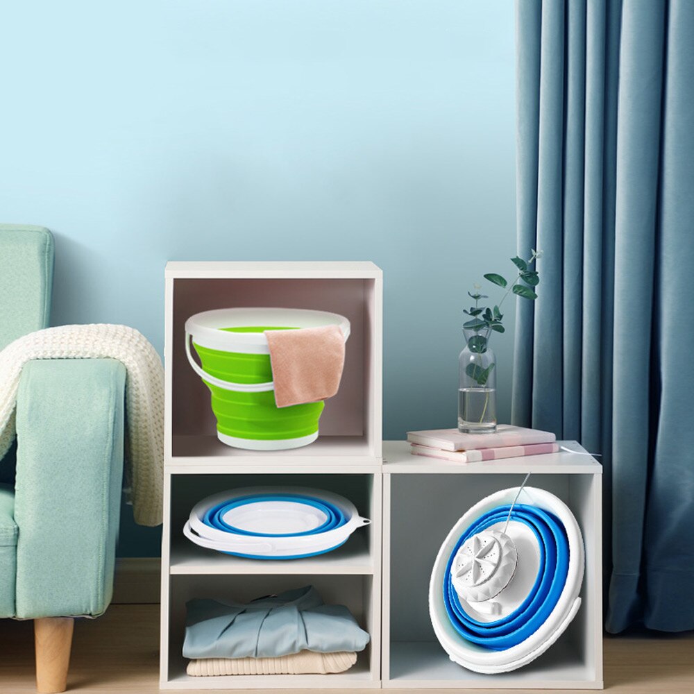 Ultrasonic cleaner machine 110V Folding washing machine Laundry bucket Electric portable small washing machine Washing socks