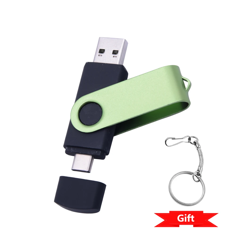 Usb flash drive 64gb 128gb type c flash drive 2 in 1 otg usb 2.0+ usb c pendrive 128gb 64gb dual type c drive photo stick: Blauw / 8 gb