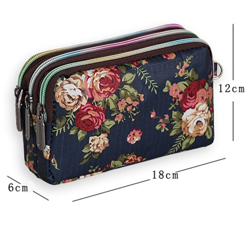 Card Holder Phone Bag Ladies Cute 3 Layer Purse Zipper Clutch Credit Wallet Women Wallet Bag