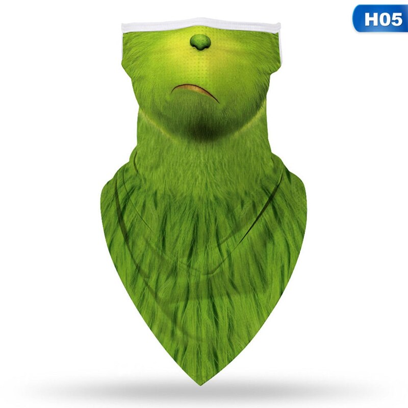 1Pc Christmas Santa Claus Snowman Pattern Kids Head Face Neck Gaiter Tube Bandana Scarf Outdoor Sports Cycling Hiking Scarf: H05