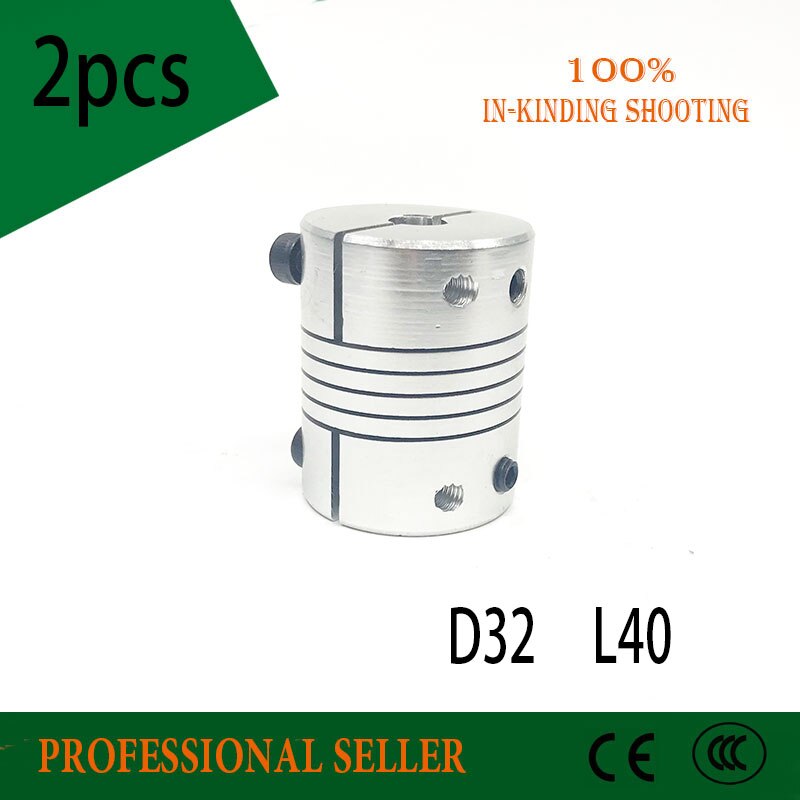 Shafts D32 L40 6*8mm Clamp Type elastic coupling Z Axis Connector Two Size Shafts Together 3D Printer accessories