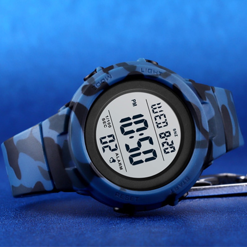 Skmei Dobbel tid digitale sportsklokker herre 5 bar vanntette støtsikker herre armbåndsur tid uformelt reloj hombre 1615