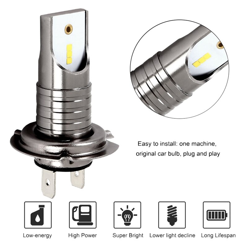 1 paire H7 110W 6000K 26000LM voiture phares ampoule LED xénon phare Kit voiture lampe ampoule Super lumineux