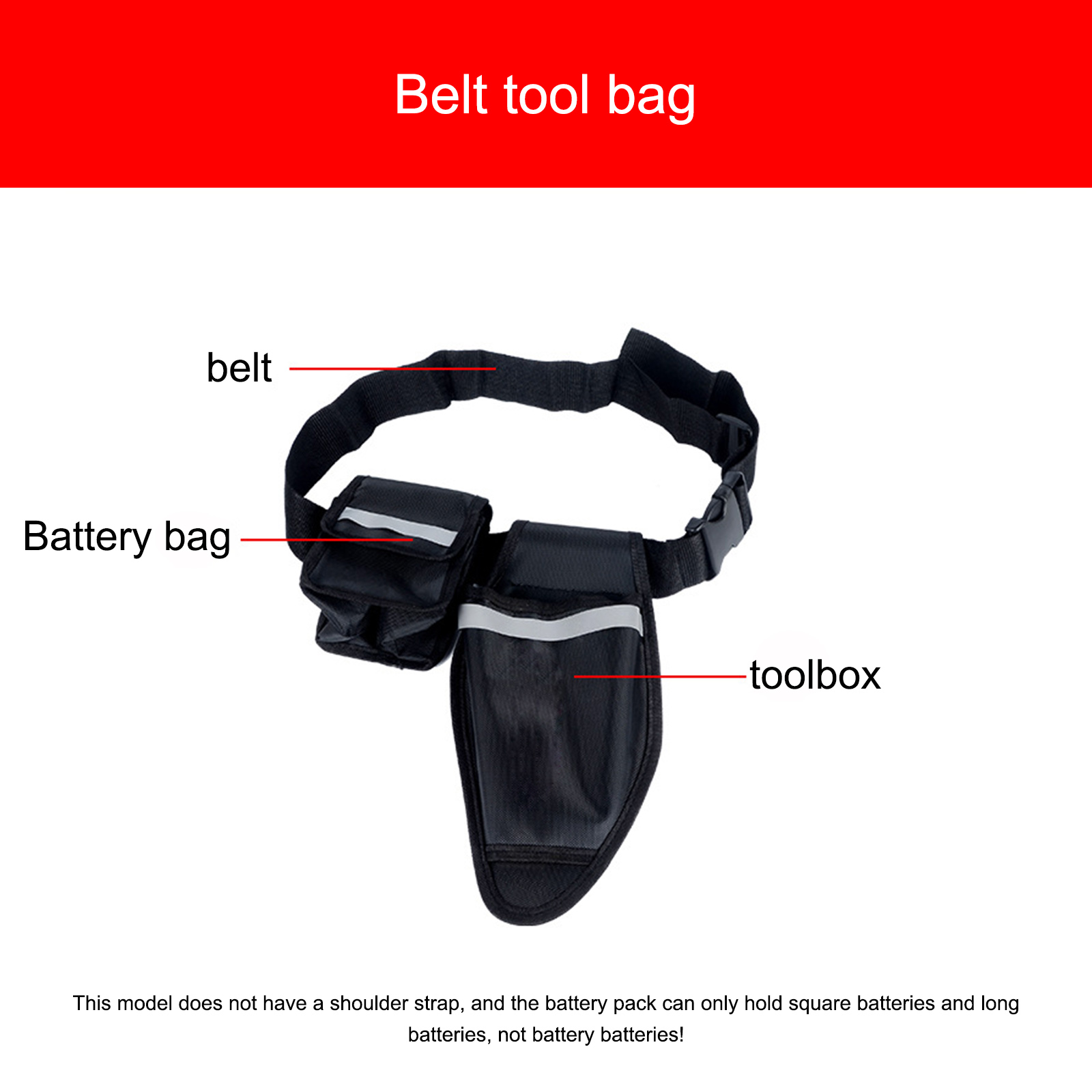 Job Tools Lithium Battery Pruning Backpack Electric Scissors One-hand Saw Special Tool Kit Battery Backpack Bag Pack Pouch