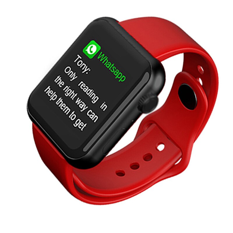 Y68 max bloeddrukmeter smartwatch waterdicht heren dames smartwatch hartslag fitness tracker horloge digitaal horloge  d20: Rood