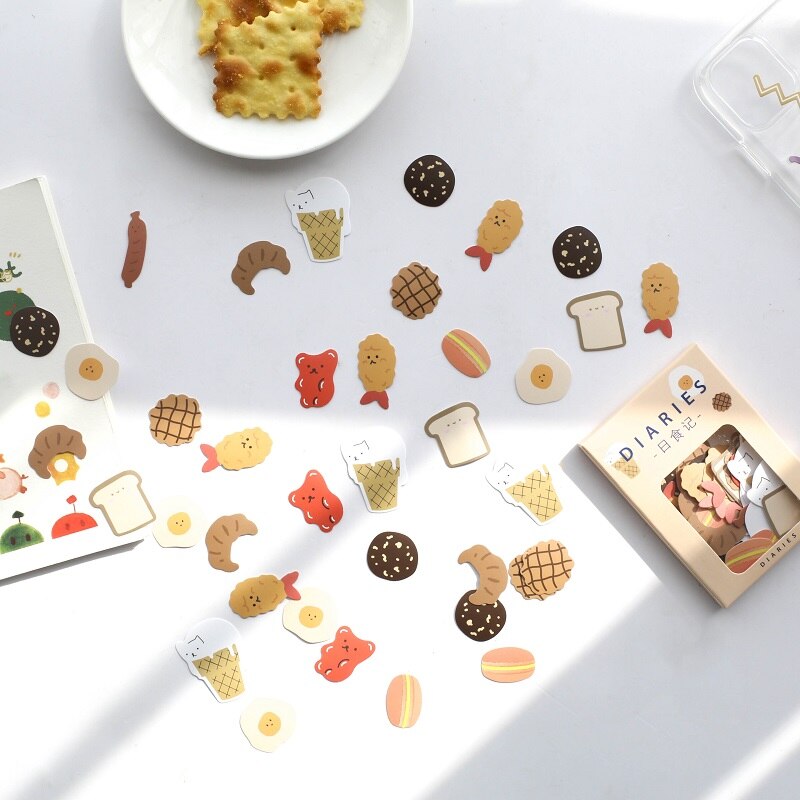 100pcs Lovely Stickers Set Mini Cartoon Geometry Planet Fruit Diaries Note Sticker Album Diary Decoration Home DIY F417