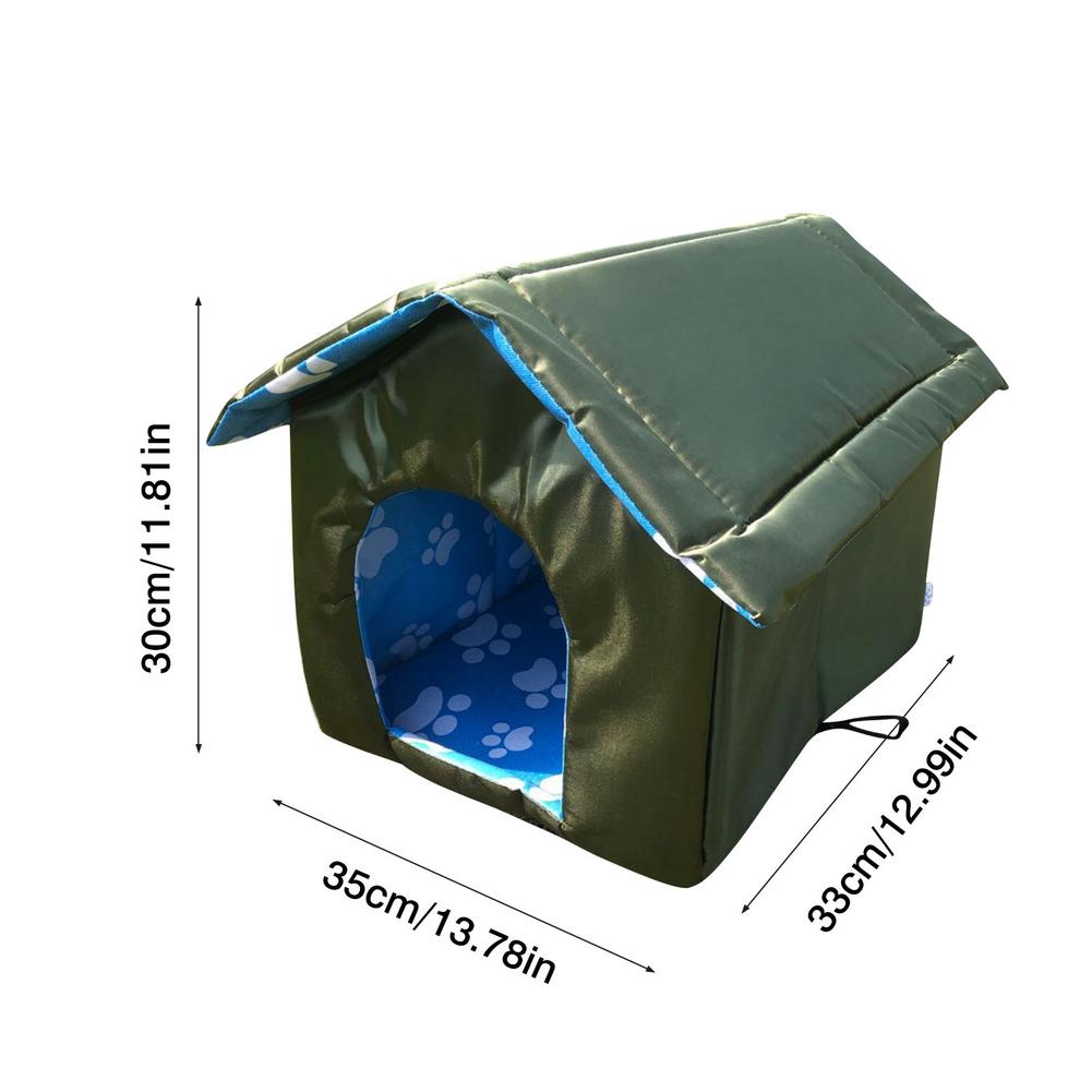 Pet Outdoor House Waterproof Weatherproof Cat House Foldable Pet Shelter for Pets: Burgundy