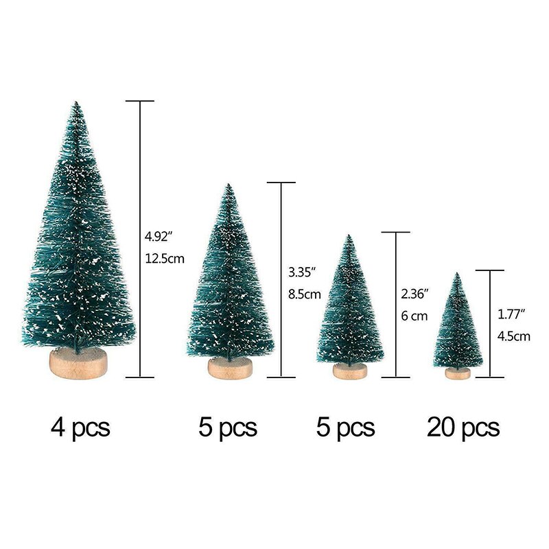 Mini sapin de noël 34 pièces, petit sapin de pin, ornements de fête, maison, bricolage, artisanat, décoration de noël, nouvel an, pour enfants