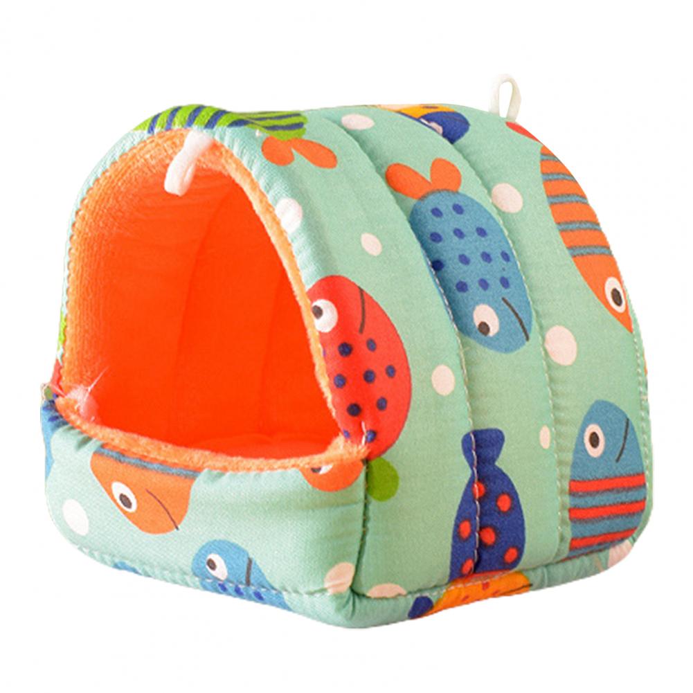 Nid de cochon d'inde, motif de dessin animé, cachette pour animaux de compagnie, petit Animal , Hamster, écureuil, lit, maison, Cage, accessoires: S / Black