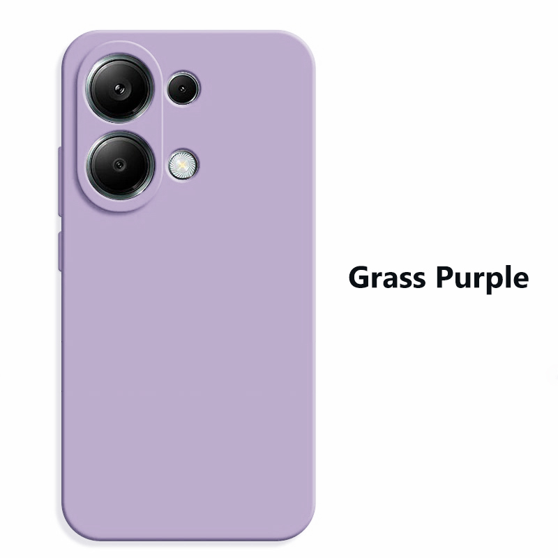 Funda de teléfono Redmi Note 13 Pro, carcasa de silicona líquida cuadrada de lujo para Xiaomi Redmi Note 13, Note 13 Pro, Note 13pro Plus, 5G: PVC / Lavanda