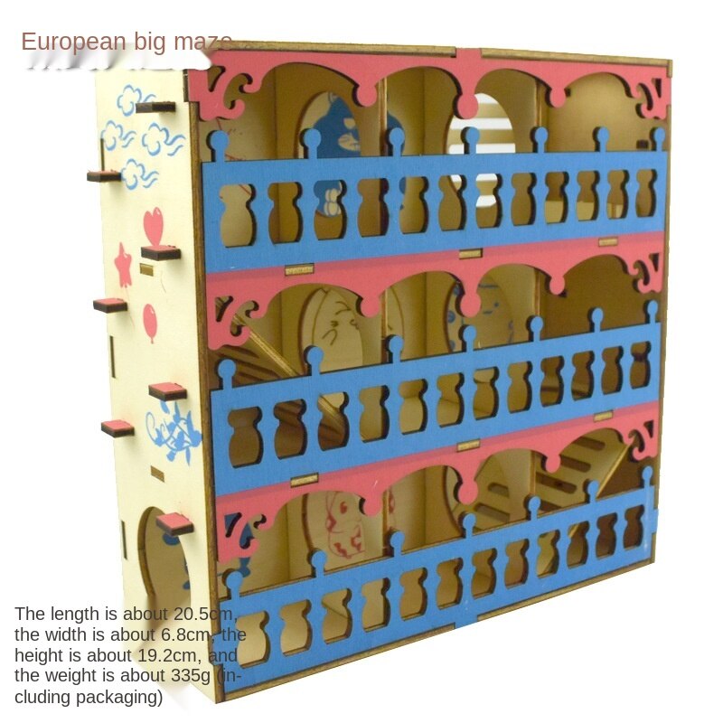 Jouet d'entrainement pour animaux domestiques, labyrinthe, cloche, balançoire, Sport, échelle d'escalade, maison, Villa, nid, tunnel, Cage à Hamster: Vertical labyrinth-L