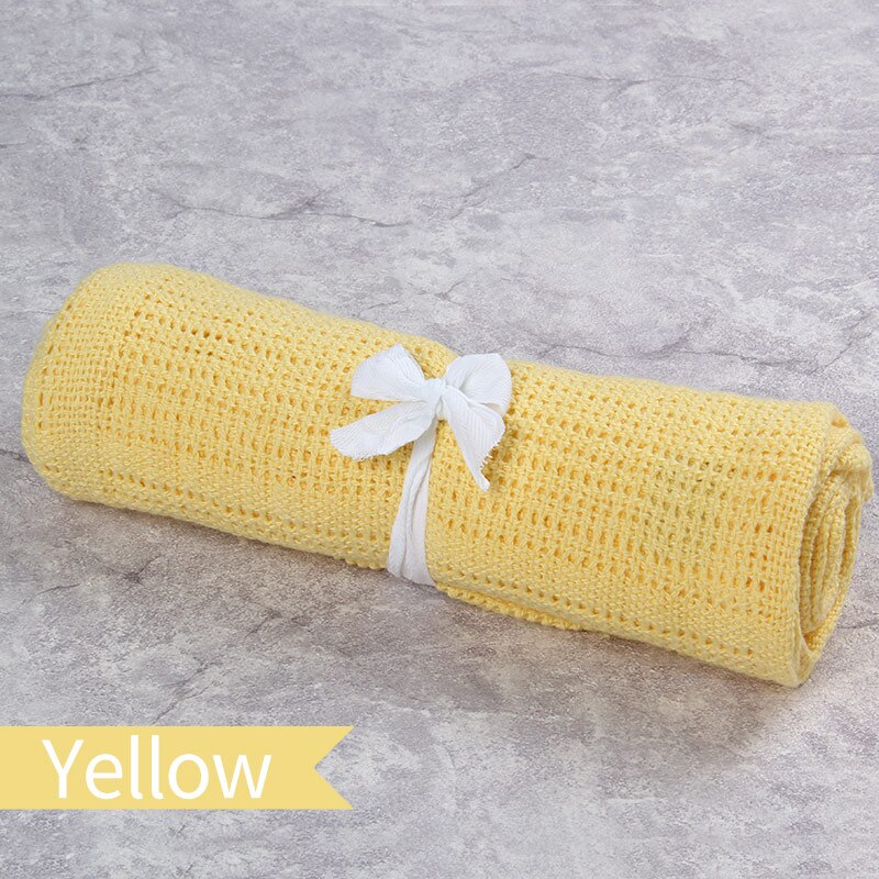 Nuovo Del Bambino Del Cotone Copertine Coperte Del Bambino Appena Nato Fasce Nursery Wrap Telo da bagno: Yellow