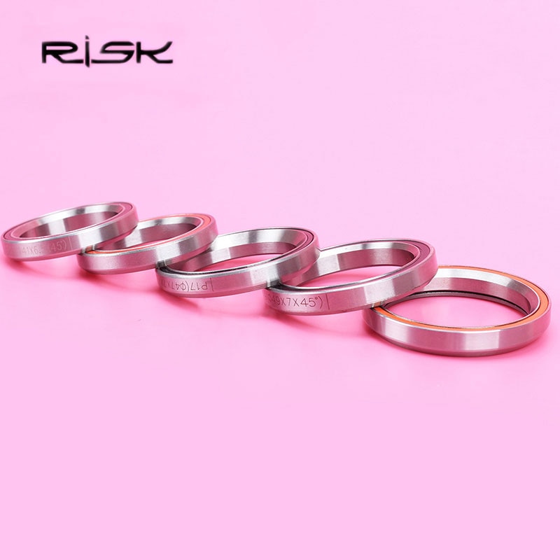 RISK 1pcs Bicycle Headset Bearing Steel MTB Mountain Bike Internal/Integrated/External Headsets Bearing Cycling Supplies Silver
