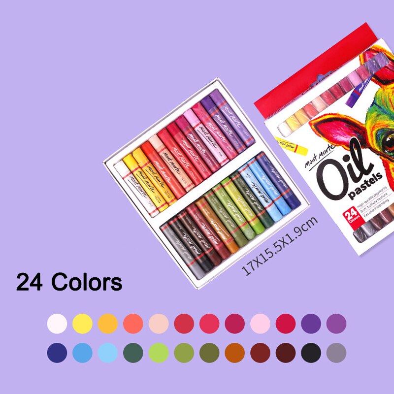 Crayons 12/24/36/48 Color Oil Pastel Water-Soluble Color Graffiti Painting Pen Crayons Art Supplies Crayons Office School Pen