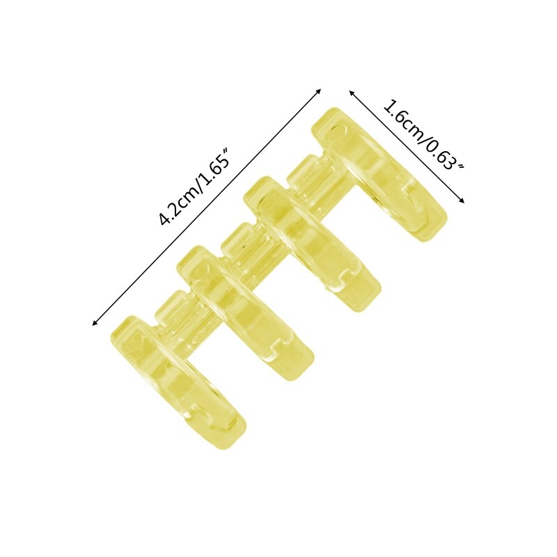 Plastic Binding Comb 4-ring Binding Coil Hold up 100 Sheets for Binding Cards Loose-leaf Refill Papers DIY Word Booklets 1XCE