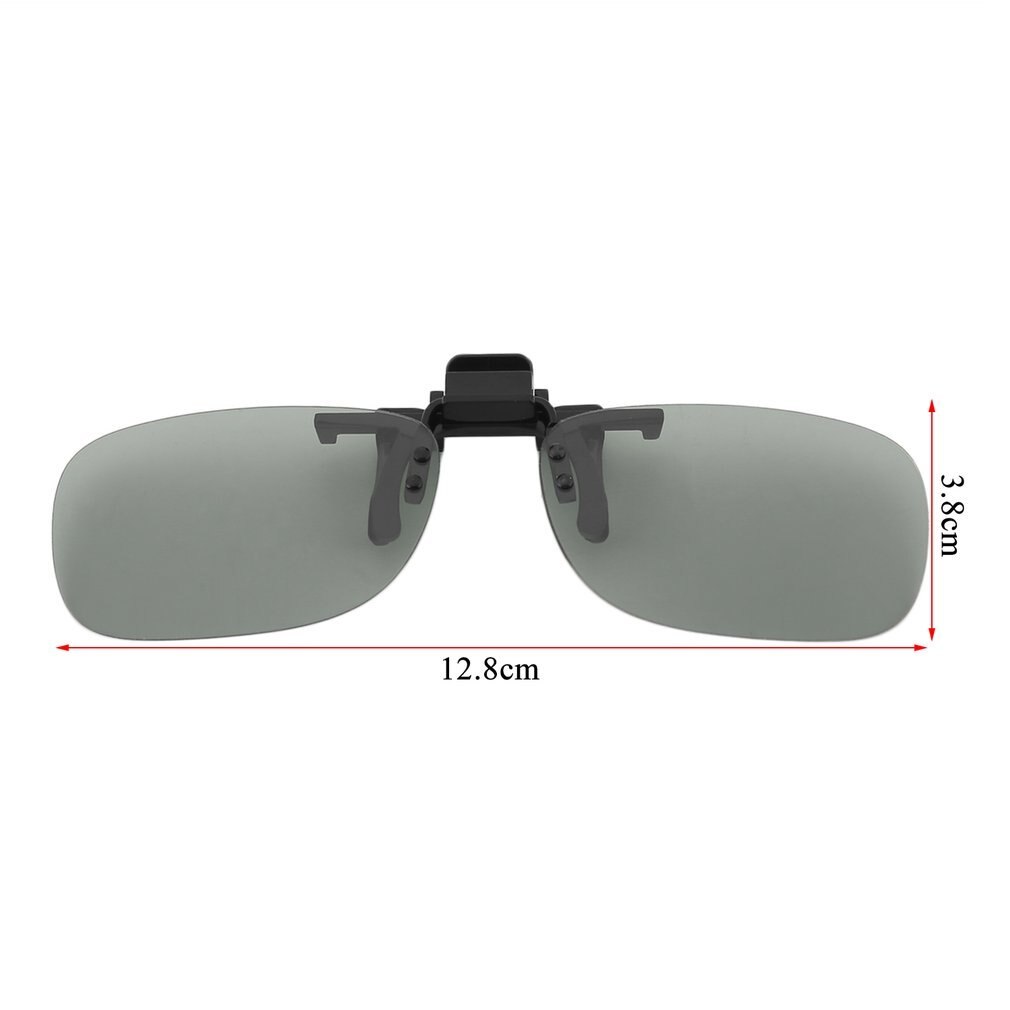 1 pièces pince sur Type passif circulaire polarisé 3D lunettes pince pour 3D TV film cinéma 3D léger lunettes seulement