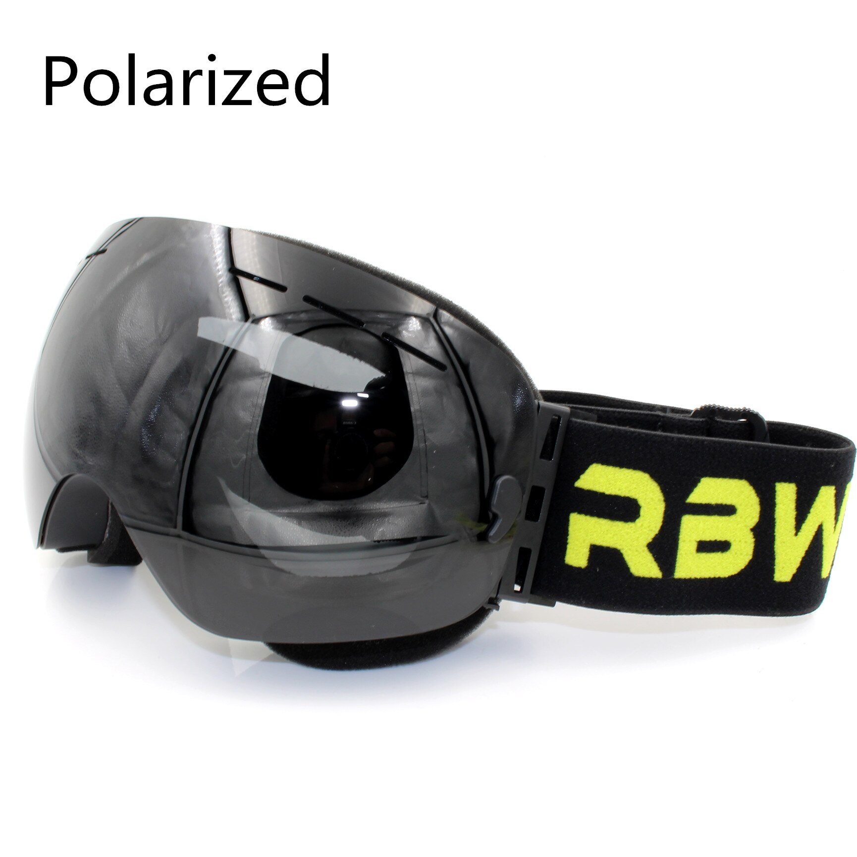 Rbworld merk grote skibril dubbele lens  uv400 anti-condens volwassen snowboard skibril dames heren gepolariseerde sneeuwbril: 7a