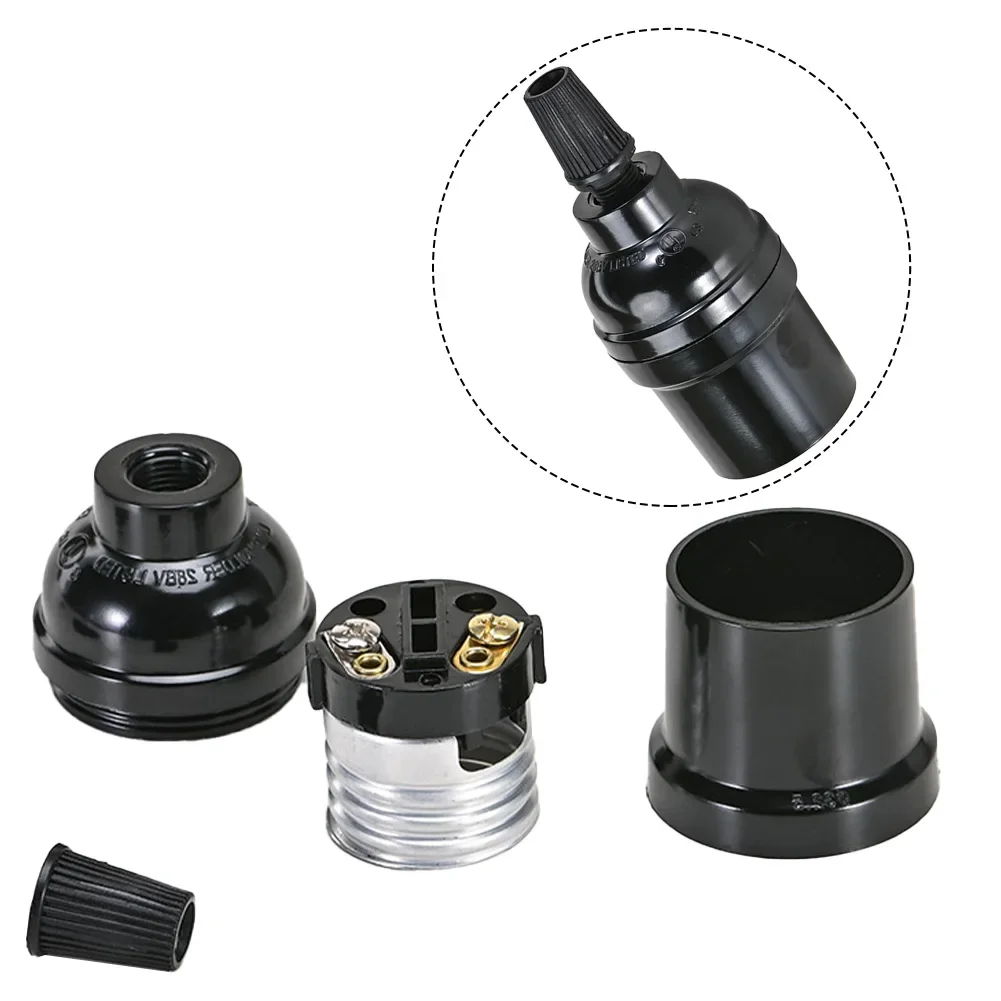 Support d'ampoule Vintage E27, douille rétro, Base de lampe suspendue, raccords 110-250V 10A, bakélite industrielle pour fournitures d'éclairage, 1 pièce