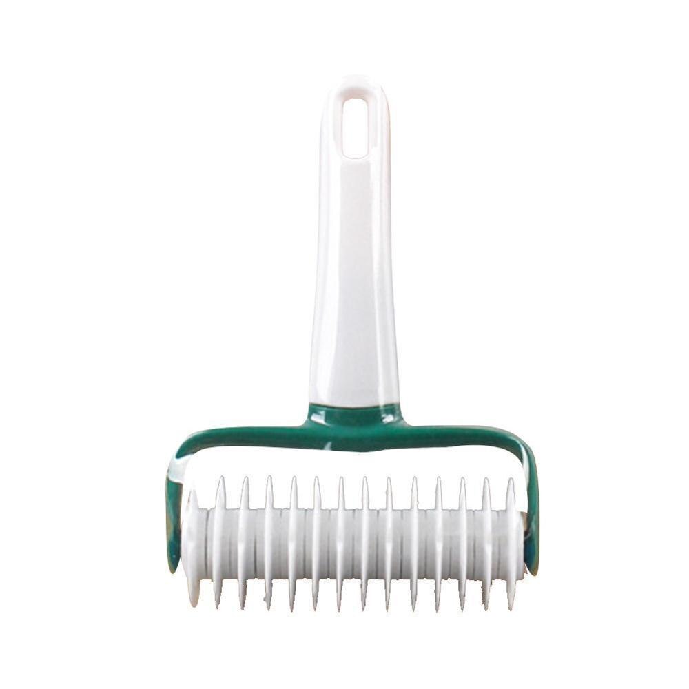 Plastic Wheel Roller Pin Pizza Hole Needle Pie Biscuit Device Crust Roller Punching Cutter Hole-Piecing V2Z8: F
