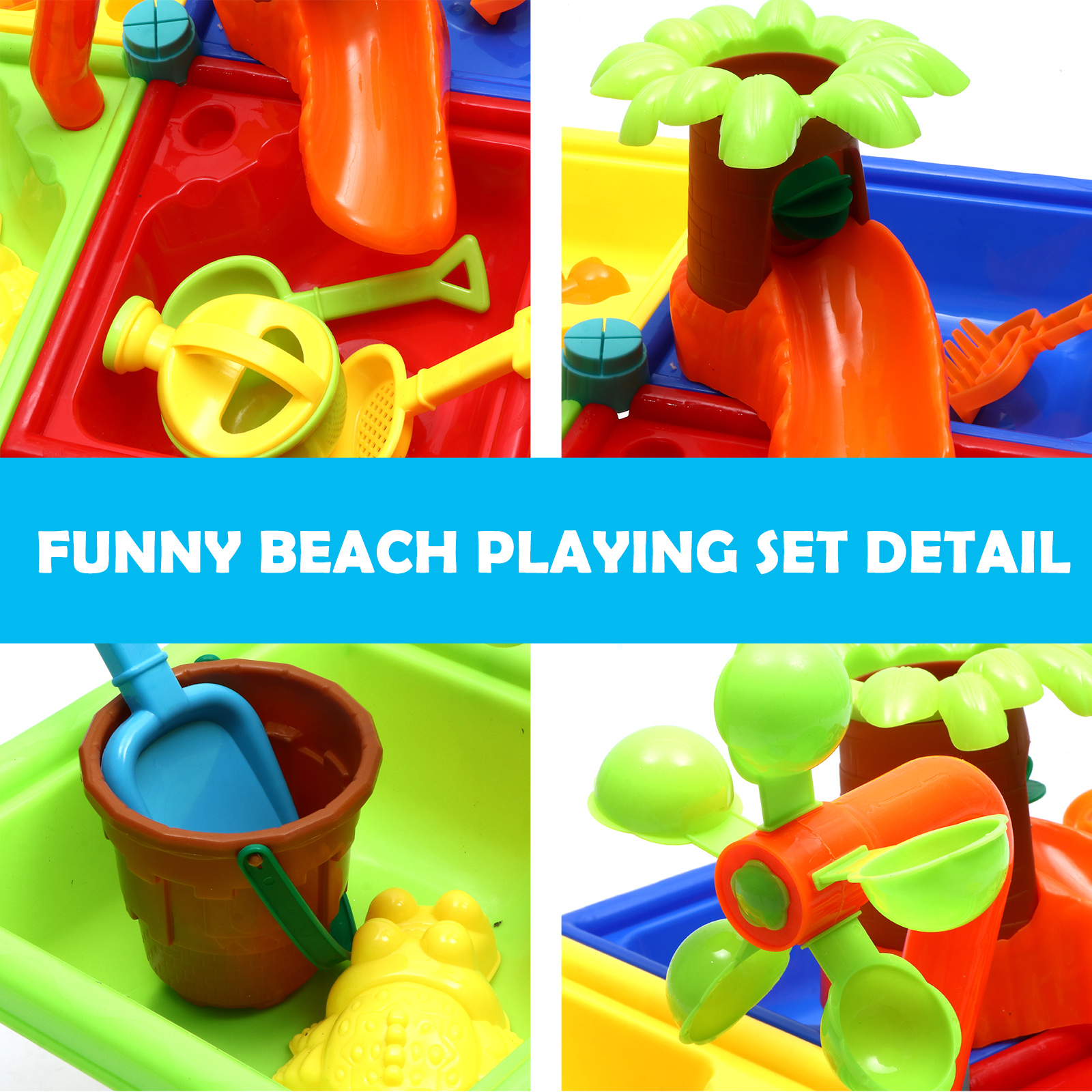 1 Set Assembling Beach Table Sand Playing Toys Set Kids Educational Playthings