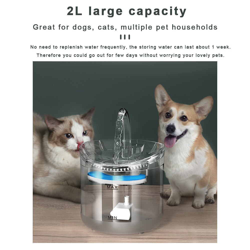 Cat Automatic Water Dispenser Circulating Filter Constant Temperature Pet Drinking Fountain Mute Dog Water Feeding Daily Tools