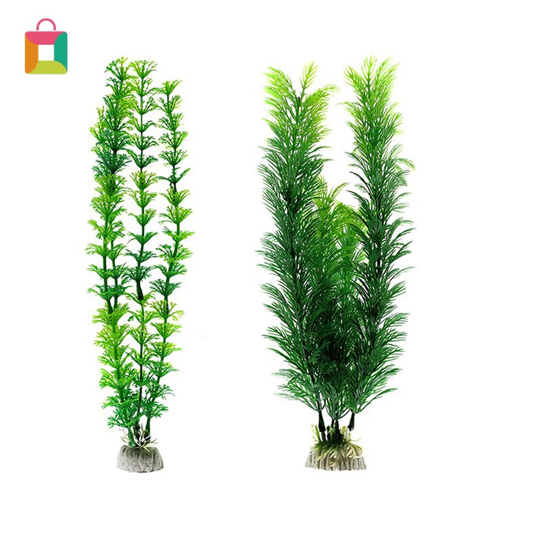 10 unidades de plástico color a juego Hombre-hecho grande acuario de plástico pecera planta de decoración del paisaje acogedor