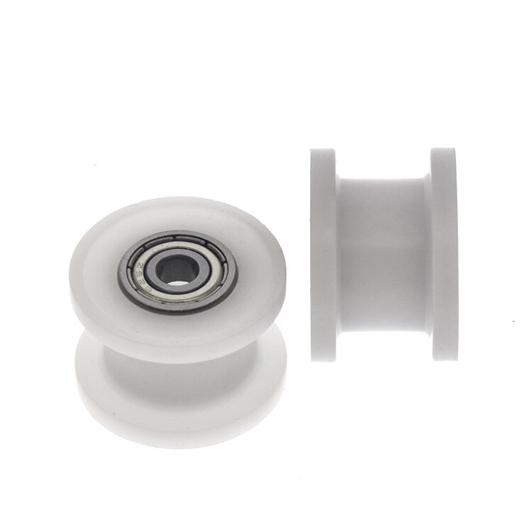 5pcs H groove concave wheel rolling guide wheel 12mm groove width pulley flat groove roller POM nylon plastic driven wheel 5*29