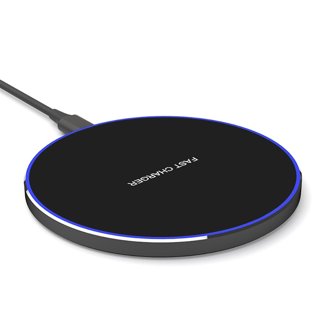 DCAE 15W Schnelle Ladung Drahtlose Ladegerät für Samsung S10 S9 S8 Hinweis 10 Typ C USB 10W Qi schnell Ladung Pad Für iPhone 11 XS XR X 8: 15W Schwarz