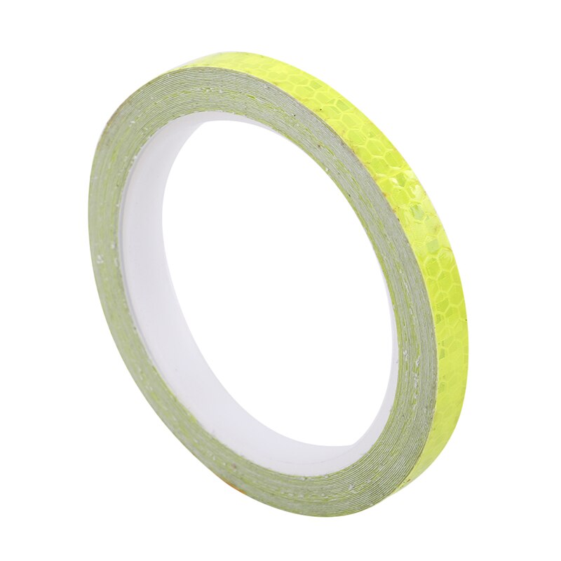 8mx1cm Bike Reflective Stickers Cycling Fluorescent Reflective Tape MTB Bicycle Adhesive Tape Safety Decor Sticker Accessories: yellow
