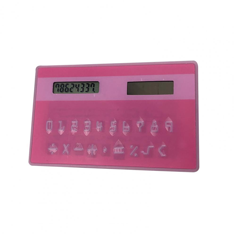 Handheld Calculator Impact Resistant Student Calculator Eco-friendly Ultra Thin Reliable 8-Digit Display Mini Calculator:  Pink