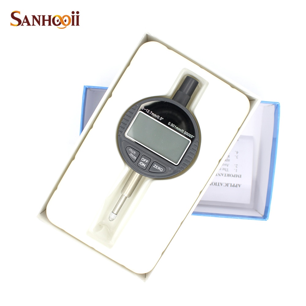 Sanhooii 0.001mm/0.00005" Dial Micro Indicator Measurement Instrument Precision Digital Electronic Micrometer Gauge Tool