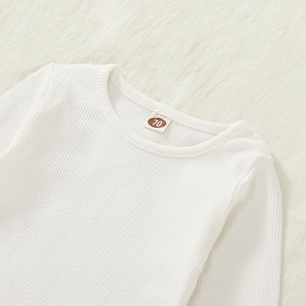 0-18M Toddler Blouse Baby Girl Pure Tees Cotton Soft Long Sleeve Boy T-Shirt Bottoming Girls Blouse Infant Kids Clothes