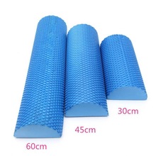 Blue Yoga Blokken Eva Foam Yoga Roller Pilates Fitness Half Ronde Foam Roller Met Massage Floating Point 30cm 45 Cm 60 Cm