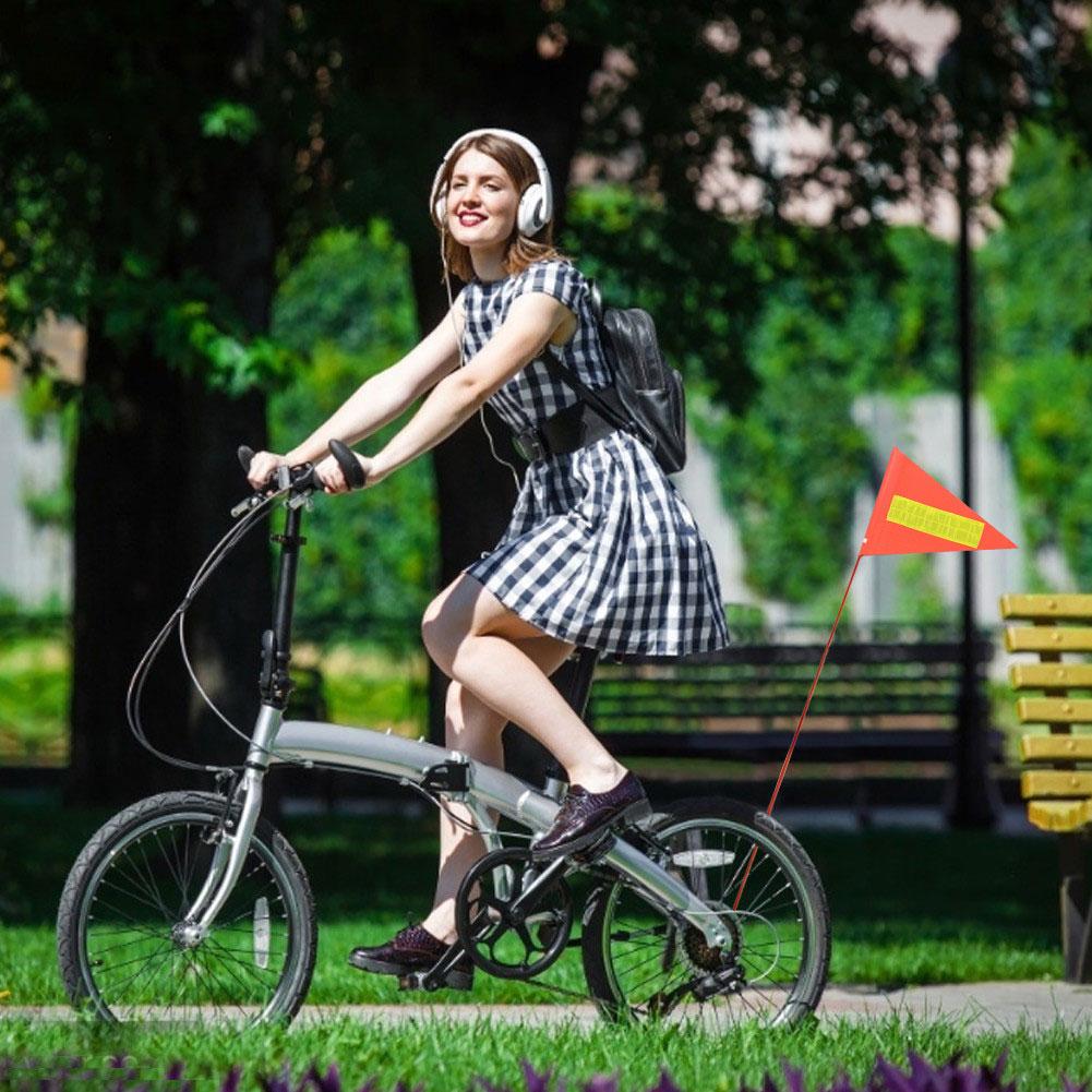 Fietsvlag Met Pole Voor Veiligheid | Hoge Zichtbaarheid Reflecterende
