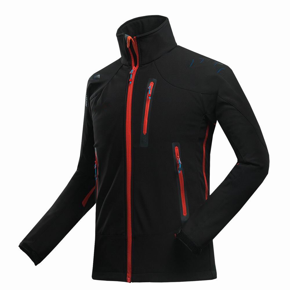 Male Soft shell Windbreaker Jacket Male Outdoor Waterproof Thermal Mountain Climbing Sports Anti-UV Fleece Breathable Coat