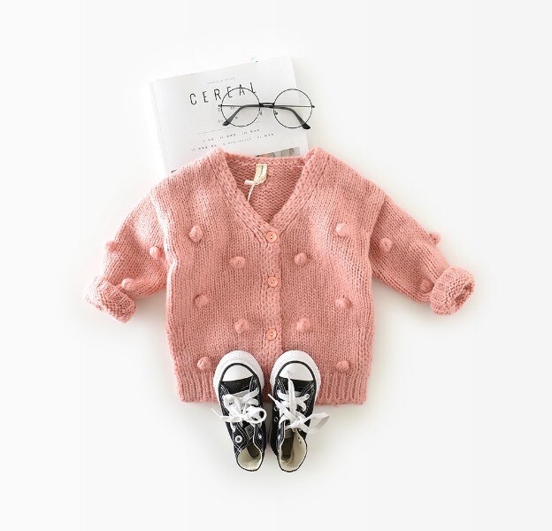 1-3 jahre alt Baby Mädchen zur Seite fahren Art 17 Winter Ball in Hand Unten zur Seite fahren Strickjacke Jacke Strickjacke Für mädchen Mädchen Strickjacke: Rosa / 24M
